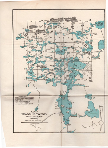 MAP OF TOWNSHIP TWENTY FRANLIN COUNTY AND VICINITY